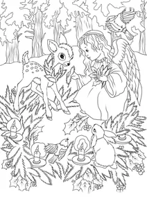 Різдвяний ангел з тваринами