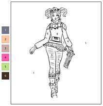 Розфарбовка за номерами: zoey (fortnite)
