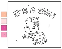 Розфарбування за номерами: у нас дівчинка