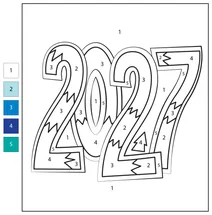 Розфарбуй за номерами: 2027