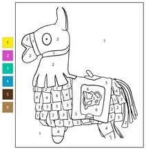 Розфарбуй за номерами: fortnite llama