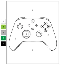 Розфарбуй за номерами: геймпад xbox