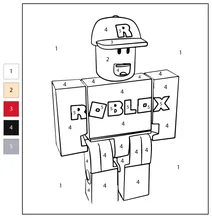 Розфарбуй за номерами: гість roblox