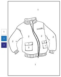 Розфарбуй за номерами: куртка