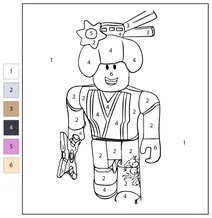 Розфарбуй за номерами: ніндзя roblox