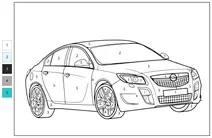 Розфарбуй за номерами: opel insignia
