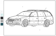 Розфарбуй за номерами: opel omega caravan