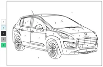 Розфарбуй за номерами: peugeot 3008