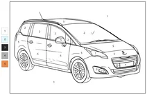 Розфарбуй за номерами: peugeot 5008