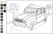 Розфарбуй за номерами: renault 4l
