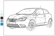 Розфарбуй за номерами: seat ibiza