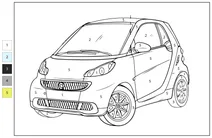 Розфарбуй за номерами: smart fortwo