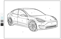 Розфарбуй за номерами: tesla model 3
