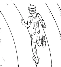 Runner on olympic track