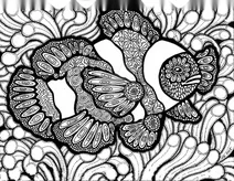 Риба-клоун zentangle