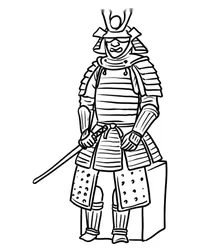 Samurai warrior in armor