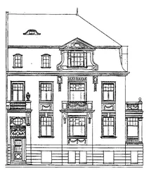Schaumburg lippe strasse 7, бонн: передній фасад, 1905