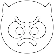 Сердите обличчя з рогами emoji