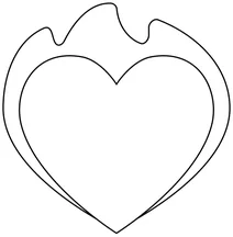 Серце у вогні emoji