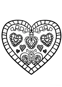 Серце-валентинка з візерунками