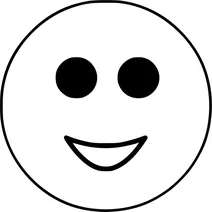 Щасливий смайлик emoji обличчя чорно-біле
