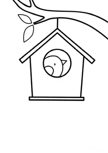 Розмальовка «Шпак у шпаківні»: роздрукувати, завантажити