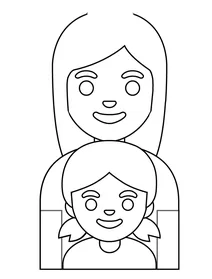Сім’я жінка і дівчина emoji