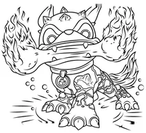 Skylanders fire bone hot dog