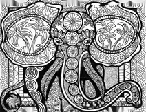 Слон zentangle