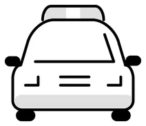 Смайлик зустрічного поліцейського автомобіля