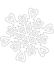 Сніжинка із сердечками