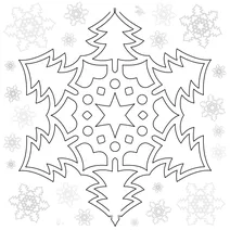 Сніжинка з ялинками