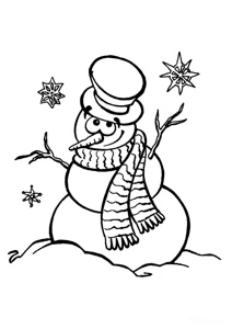 Snowflakes and Snowman