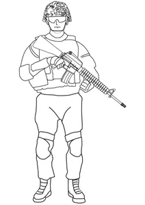 Солдат з m16