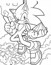 Sonic with diamond