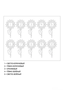 Соняшники за номерами