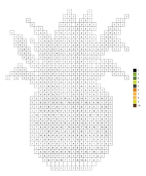 Spiky pixel pineapple color by number