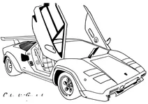 Спорткар lamborghini countach