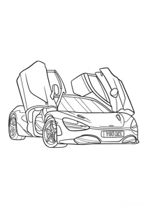 Розмальовка «”Спортивний Макларен 720S”»: роздрукувати, завантажити