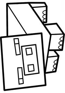 Розмальовка «Свиня Minecraft»: роздрукувати, завантажити