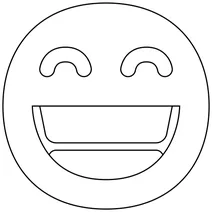Сяюче обличчя з усміхненими очима emoji