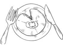 Тарілка з млинцем