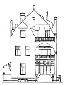 Tempelstrasse 6, бонн: задній фасад, 1899