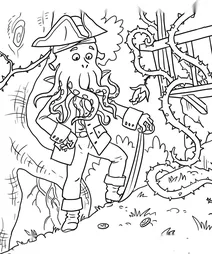 Tentacle pirate and the haunted treasure