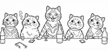 The bachelor party (1896) by louis wain