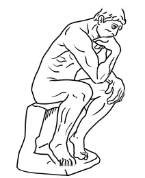 The thinker statue
