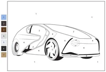 Toyota concept i — розфарбуй за номерами