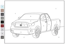 Toyota tundra — розфарбування за номерами