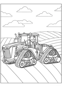 Розмальовка «”Трактор John Deere 8RX”»: роздрукувати, завантажити