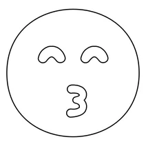 Цілується обличчя з усміхненими очима emoji
